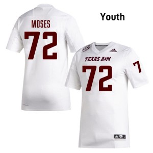 Youth Joshua Moses White TAMU #72 2025-26 Jersey 801035-499
