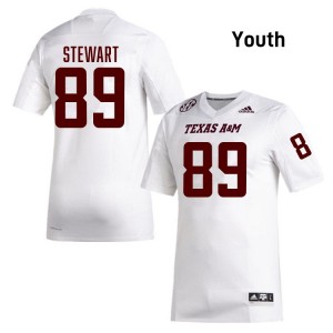 Youth Kade Stewart White Texas A&M #89 NCAA Jerseys 117499-431
