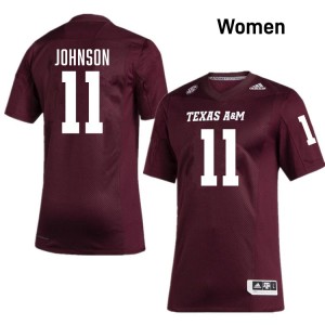 Women Kelshaun Johnson Maroon Texas A&M University #11 Game Jersey 620248-128