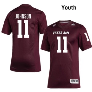 Youth Kelshaun Johnson Maroon Aggies #11 NCAA Jerseys 186989-427