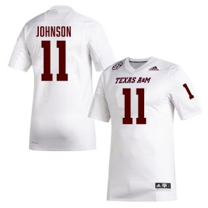 Men Kelshaun Johnson White Aggies #11 Stitched Jerseys 102630-771