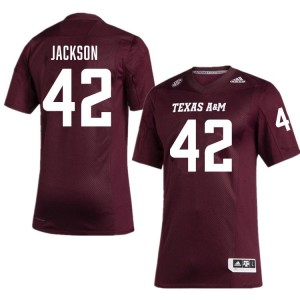 Men Kendall Jackson Maroon Texas A&M University #42 Official Jersey 435894-654