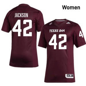 Women Kendall Jackson Maroon Texas A&M University #42 NCAA Jersey 472304-839