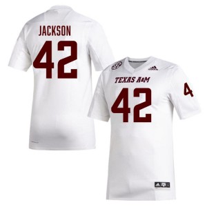 Men Kendall Jackson White Texas A&M University #42 Limited Jersey 112120-830