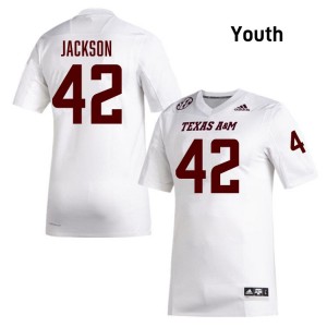 Youth Kendall Jackson White Texas A&M Aggies #42 2025 Jerseys 359085-599