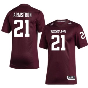 Men Kiotti Armstrong Maroon Aggies #21 Limited Jerseys 638477-543