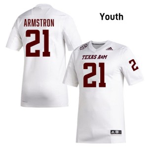 Youth Kiotti Armstrong White Texas A&M #21 2025 Jerseys 434940-408