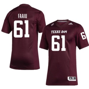 Men Koli Faaiu Maroon Aggies #61 Limited Jersey 689780-233