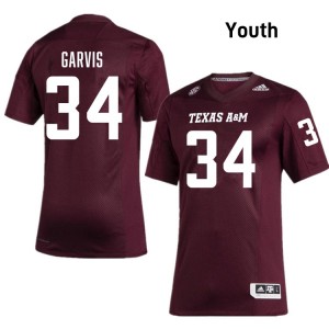 Youth Kyle Garvis Maroon Texas A&M #34 Limited Jersey 810520-870