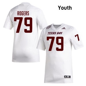 Youth Lamont Rogers White Texas A&M Aggies #79 Replica Jersey 316293-219