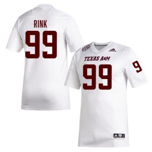Men Landon Rink White Texas A&M #99 High School Jerseys 503954-485