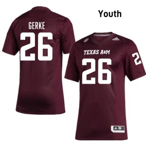 Youth Layne Gerke Maroon Texas A&M University #26 Official Jersey 889926-816