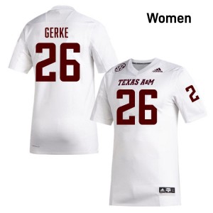 Women Layne Gerke White Texas A&M #26 Replica Jerseys 793744-430
