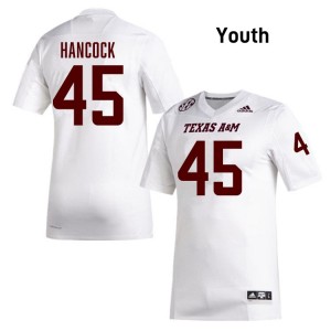 Youth Levi Hancock White Aggies #45 High School Jersey 835775-795