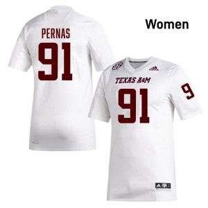 Women Lucas Pernas White Aggies #91 Alumni Jerseys 435826-826