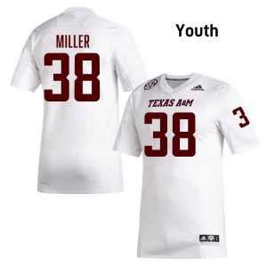 Youth Luke Miller White Texas A&M Aggies #38 Player Jerseys 794414-709
