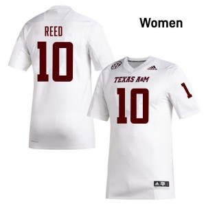 Women Marcel Reed White Texas A&M University #10 Game Jerseys 913477-512