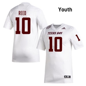 Youth Marcel Reed White Texas A&M #10 2025 Jerseys 852687-141