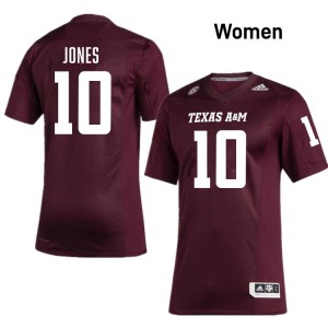 Women Marco Jones Maroon Aggies #10 Replica Jersey 891739-955