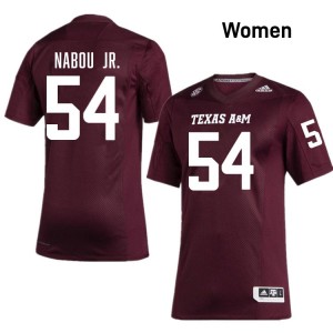 Women Mark Nabou Jr. Maroon TAMU #54 High School Jerseys 516994-107