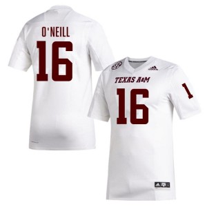 Men Miles O'Neill White Texas A&M Aggies #16 NCAA Jerseys 325718-469