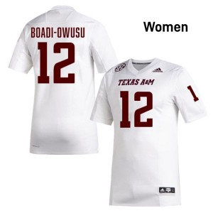 Women Nana Boadi-Owusu White Texas A&M Aggies #12 2025-26 Jersey 202945-947