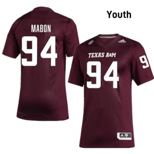 Youth Nathan Mabon Maroon Texas A&M Aggies #94 2025 Jerseys 914656-283