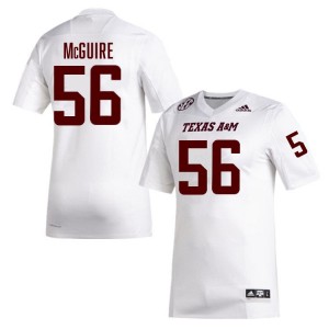 Men Nelson McGuire White Texas A&M University #56 Limited Jerseys 800911-595
