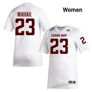 Women Noah Mikhail White Texas A&M Aggies #23 Replica Jersey 870006-313
