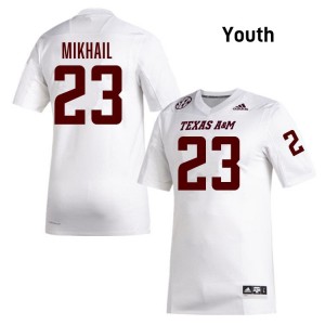 Youth Noah Mikhail White Texas A&M Aggies #23 Official Jersey 515699-435