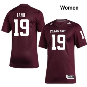 Women Paxton Land Maroon Texas A&M #19 Alumni Jersey 571517-263