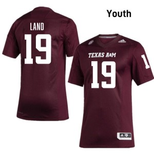 Youth Paxton Land Maroon Aggies #19 Limited Jerseys 853650-201