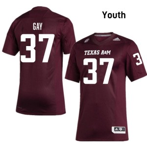 Youth Peyton Gay Maroon TAMU #37 Alumni Jersey 373304-313