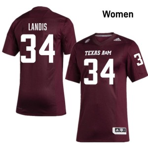Women Preston Landis Maroon Aggies #34 2025 Jersey 891626-739