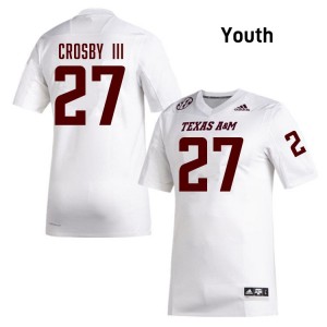 Youth Ronnie Crosby III White Texas A&M Aggies #27 2025 Jerseys 246614-907