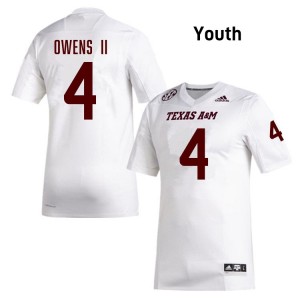 Youth Rueben Owens II White Texas A&M #4 Game Jerseys 485325-458