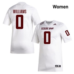 Women Scooby Williams White Texas A&M #0 2025-26 Jersey 721422-537