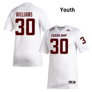 Youth Solomon Williams White Texas A&M University #30 Limited Jersey 513670-330