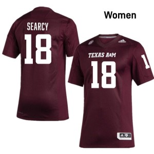 Women T.J. Searcy Maroon Texas A&M Aggies #18 2025 Jersey 326683-239