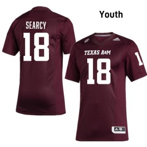 Youth T.J. Searcy Maroon Texas A&M University #18 Replica Jerseys 356405-621