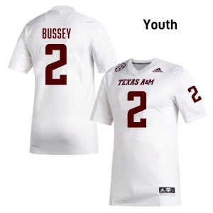 Youth Terry Bussey White Texas A&M #2 Official Jerseys 241185-749