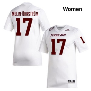 Women Theo Melin Ohrstrom White TAMU #17 Stitched Jersey 745825-995
