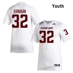 Youth Tristan Jernigan White Texas A&M #32 Game Jersey 171370-829