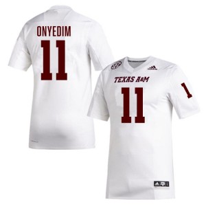 Men Tyler Onyedim White Texas A&M Aggies #11 2025 Jersey 684223-938
