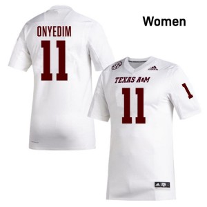 Women Tyler Onyedim White Texas A&M #11 Replica Jerseys 210729-297