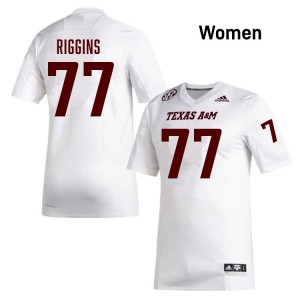Women Tyler Thomas White TAMU #77 Game Jersey 373174-984