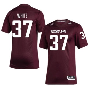 Men Tyler White Maroon Texas A&M University #37 Replica Jersey 504848-320