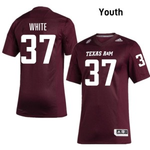 Youth Tyler White Maroon TAMU #37 Player Jersey 377913-255