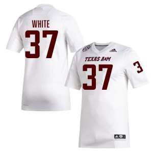 Men Tyler White White Texas A&M University #37 2025 Jersey 484959-258