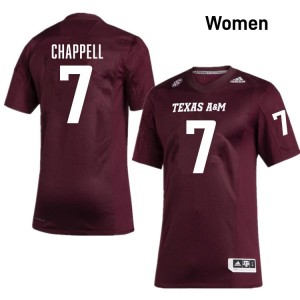 Women Tyreek Chappell Maroon Texas A&M #7 2025-26 Jerseys 455482-178